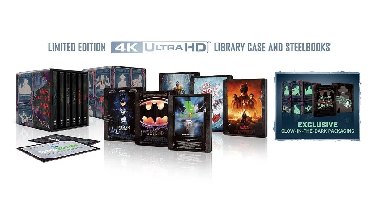 Featured image for DC Villains 6-Film Limited-Edition Steelbook Has an Evil Glow